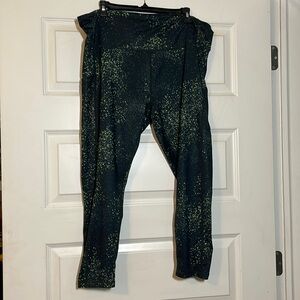 Green splatter on black